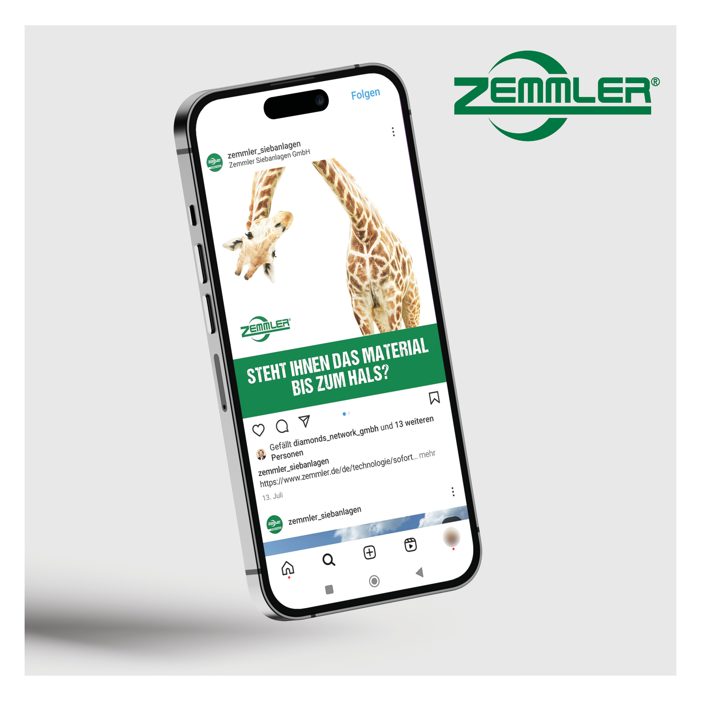 Referenz Social Media - Zemmler Siebanlagen GmbH