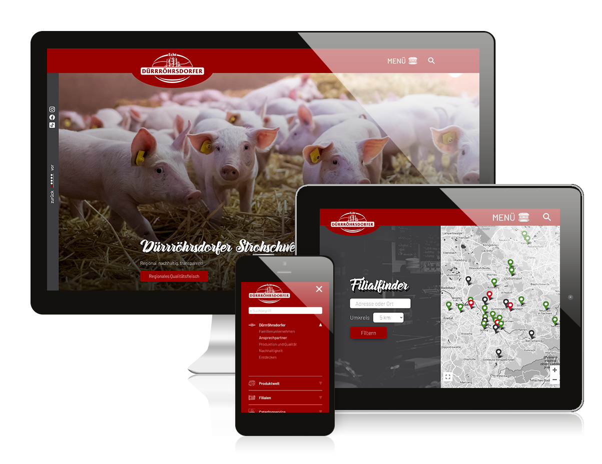 Referenz Webseite - Dürrröhrsdorfer Fleisch- und Wurstwaren GmbH
