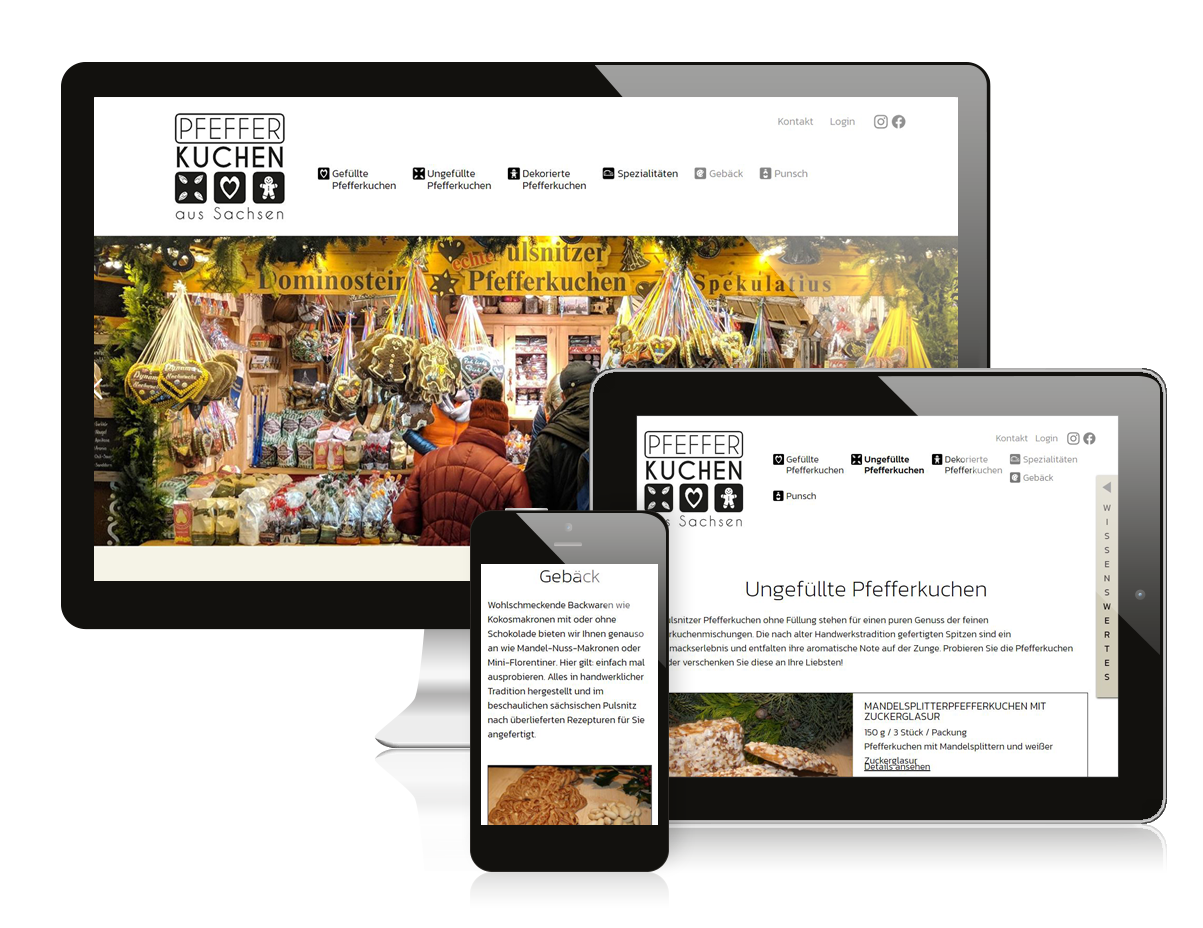 Referenz Webshop - Pfefferkuchenshop.de GmbH